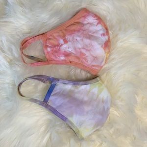 Tie Dye reusable Face Mask Sun and Rain Set